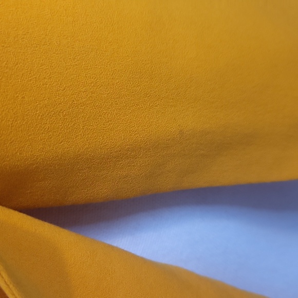 Vtg 80s 90s DONNA KARAN Orange Oversized Longline Wool Crepe 1 Button Blazer - Picture 13 of 16